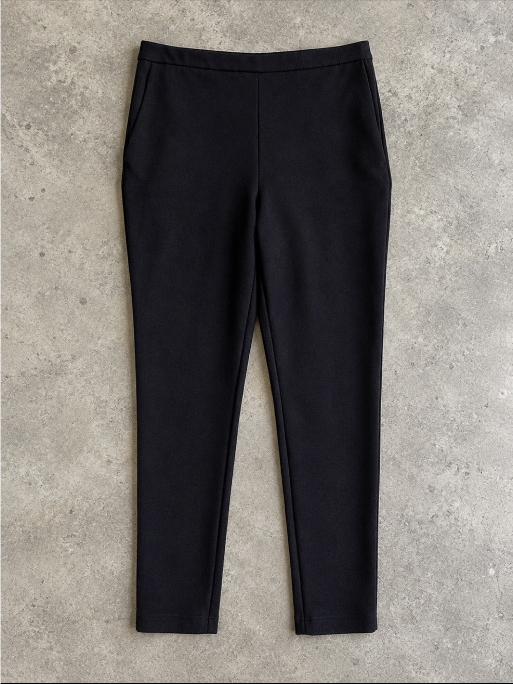 Sympli Black Pull On Slim Leg Pants Size 14 Made in Canada Capsule Minimalist
